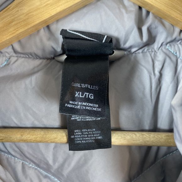 The North Face youth girls Turquoise full zip puffer 2 pocket jackets X-Large - Picture 5 of 12